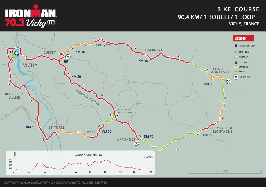 Ironman 70.3 Vichy France bike course Iron Len